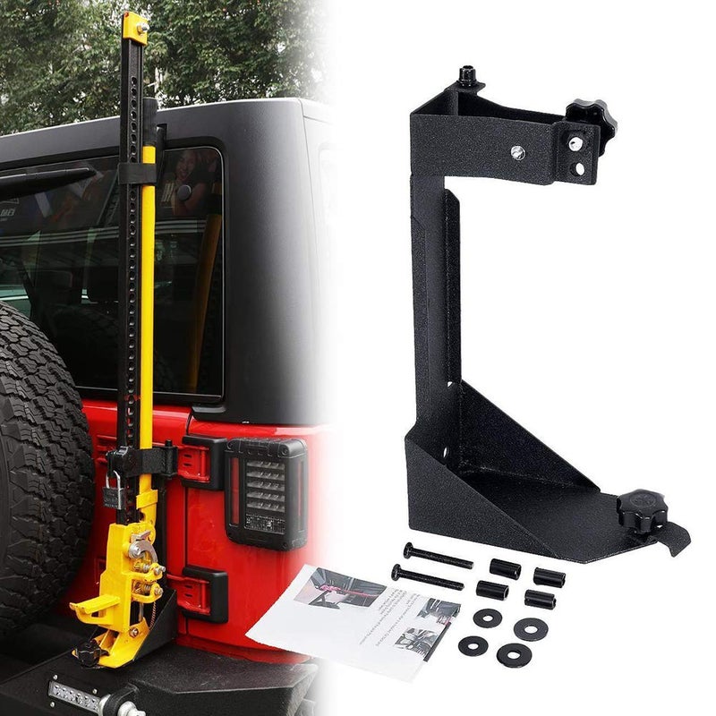 High Lift Jack Mount Rear Hi Lift Jack Mount Carrier Mounting Brackets For 20072017 Jeep Wrangler JK Offroad